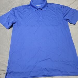 Sport Tek Shirt Mens Medium Blue Polo‎ Sleeve Collared Comfort Stretch Blank Top
